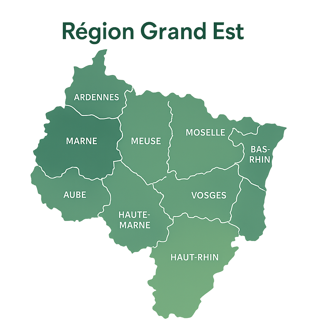 Zones d’intervention Cop’Solutions — Grand Est